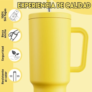 Foto 3 | Taza Termica De Viaje De Acero Inoxidable Eo Safe Imports Esi-20154 Amarillo
