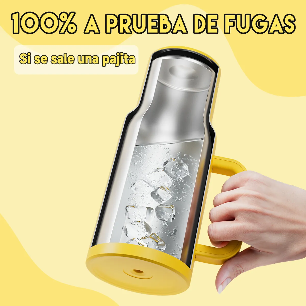 Foto 5 pulgar | Taza Termica De Viaje De Acero Inoxidable Eo Safe Imports Esi-20154 Amarillo