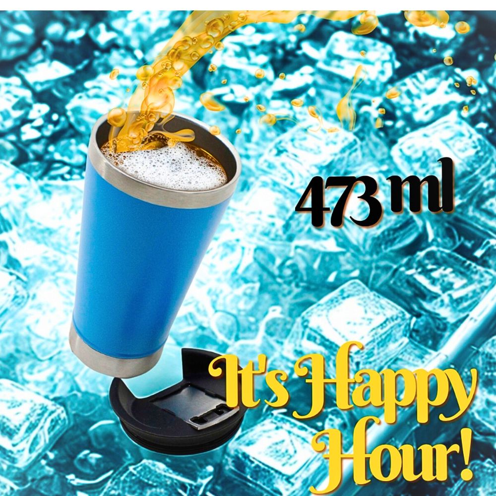 Foto 4 pulgar | Vaso Térmico De Acero Inoxidable De Doble Pared De 500 Ml Con Suave Aislamiento Azul