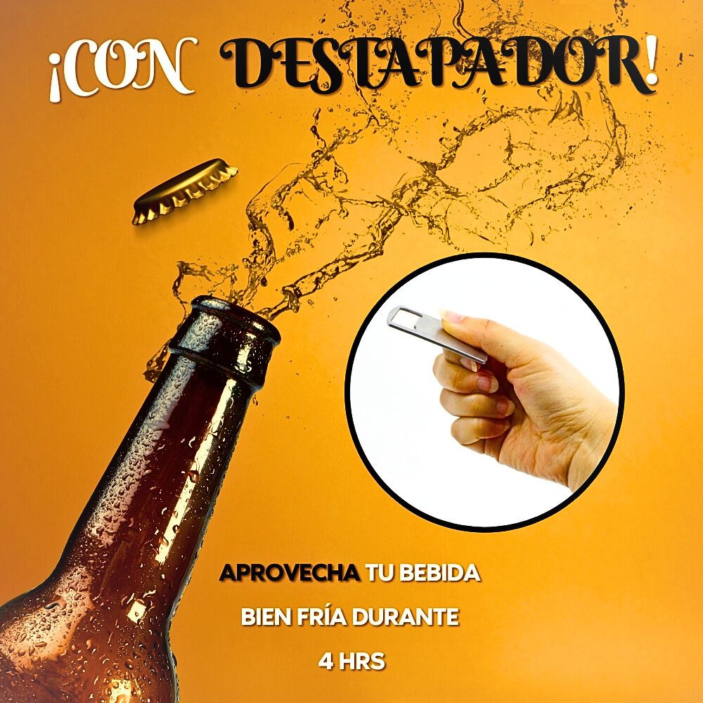 Foto 7 pulgar | Vaso Térmico De Acero Inoxidable De Doble Pared De 500 Ml Con Suave Aislamiento Azul