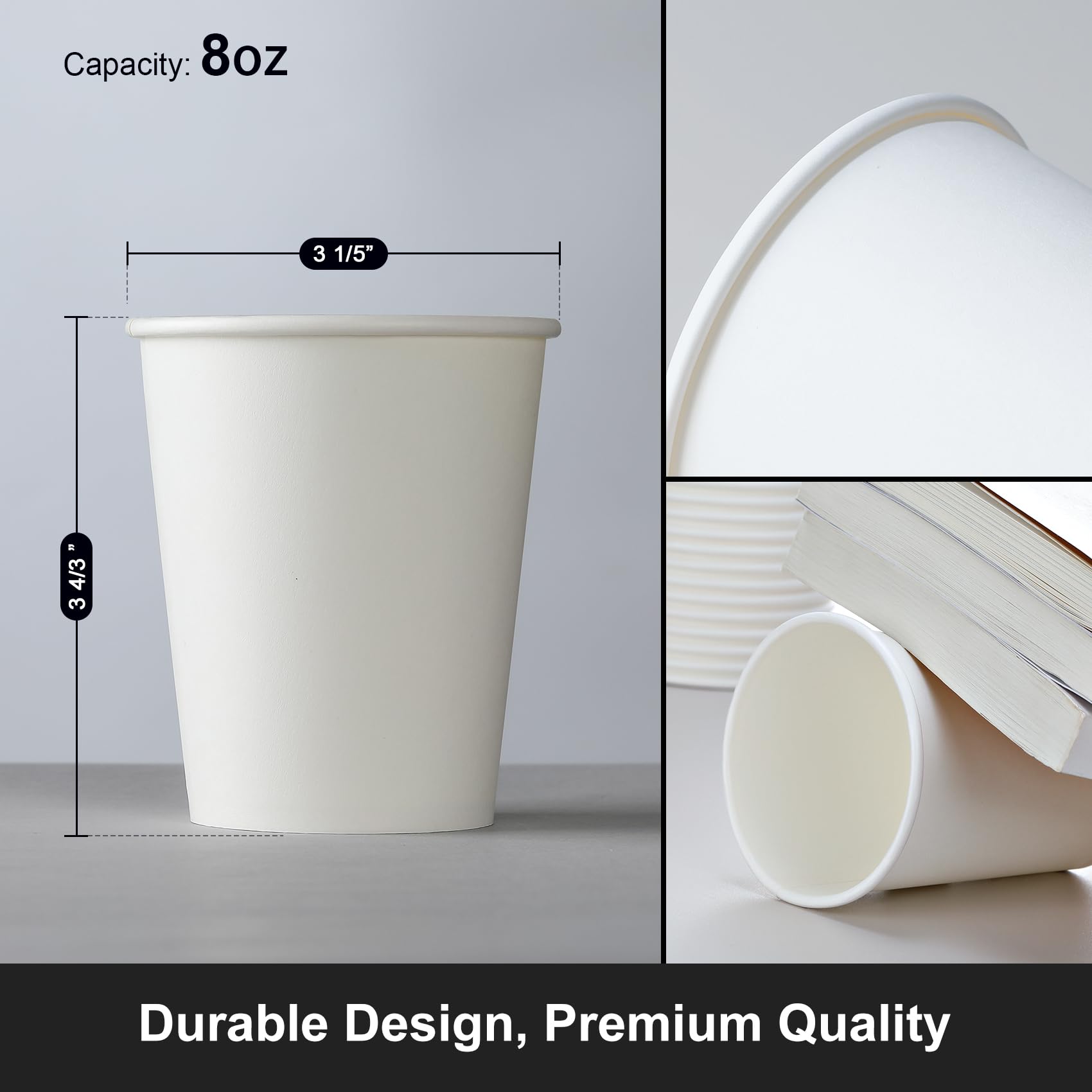 Foto 3 pulgar | Vasos De Papel Aozita  240 Ml  Paquete De 120 Unidades Para Bebidas Frías Y Calientes - Venta Internacional.