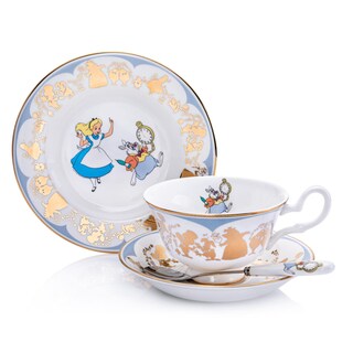 Foto 2 | Taza Y Platillo Disney Alicia En El País De Las Maravillas White Rabbit - Venta Internacional.