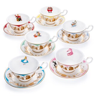 Foto 6 | Taza Y Platillo Disney Alicia En El País De Las Maravillas White Rabbit - Venta Internacional.