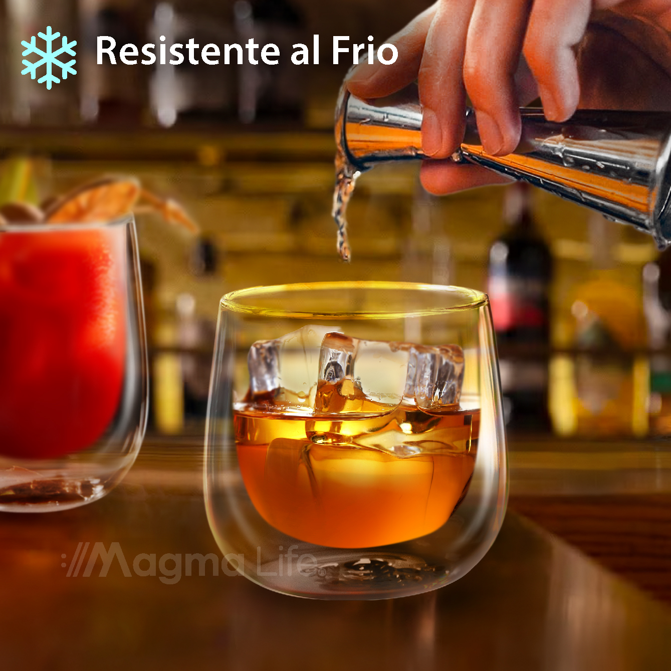 Foto 3 pulgar | Magmalife Set De 4 Vasos De Cristal Doble Pared 80 Ml Ideales Para Espresso Térmicos Elegantes Y Versátiles