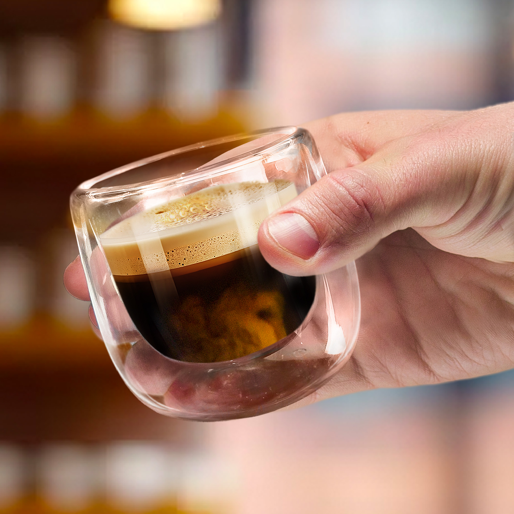 Foto 9 pulgar | Magmalife Set De 4 Vasos De Cristal Doble Pared 80 Ml Ideales Para Espresso Térmicos Elegantes Y Versátiles