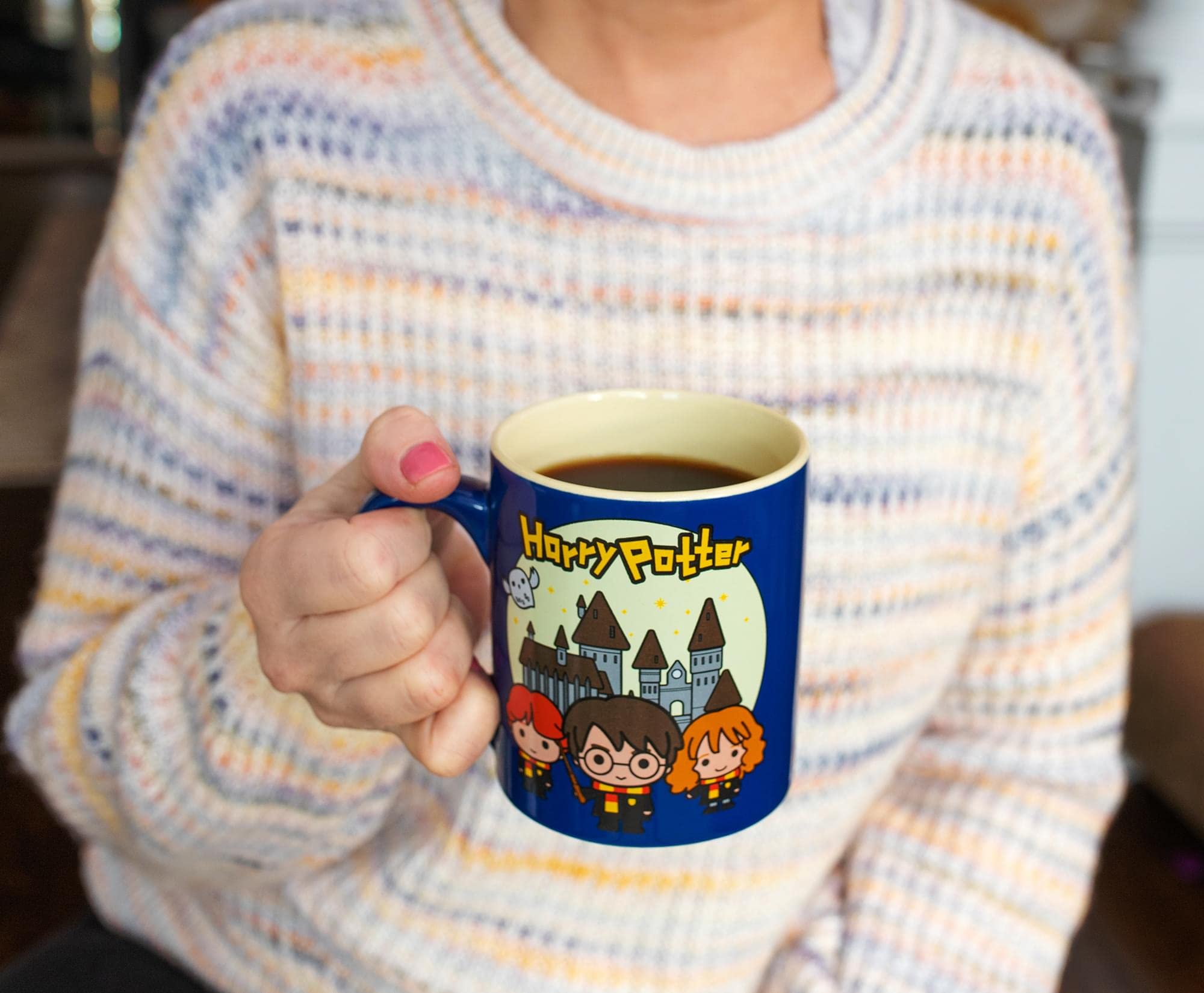 Foto 6 pulgar | Taza De Cerámica Plateada Con Dibujos Animados De Buffalo Chibi De Harry Potter  420 Ml - Venta Internacional.