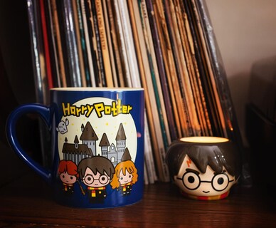 Foto 6 | Taza De Cerámica Plateada Con Dibujos Animados De Buffalo Chibi De Harry Potter 420 Ml - Venta Internacional.