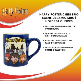 Foto 7 | Taza De Cerámica Plateada Con Dibujos Animados De Buffalo Chibi De Harry Potter 420 Ml - Venta Internacional.