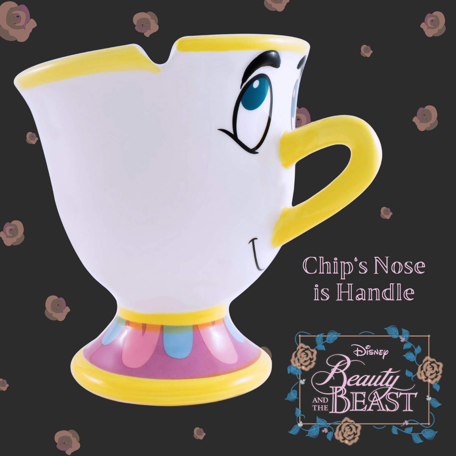 Foto 4 pulgar | Taza De Café Silver Buffalo Disney's Beauty And The Beast Chip - Venta Internacional.