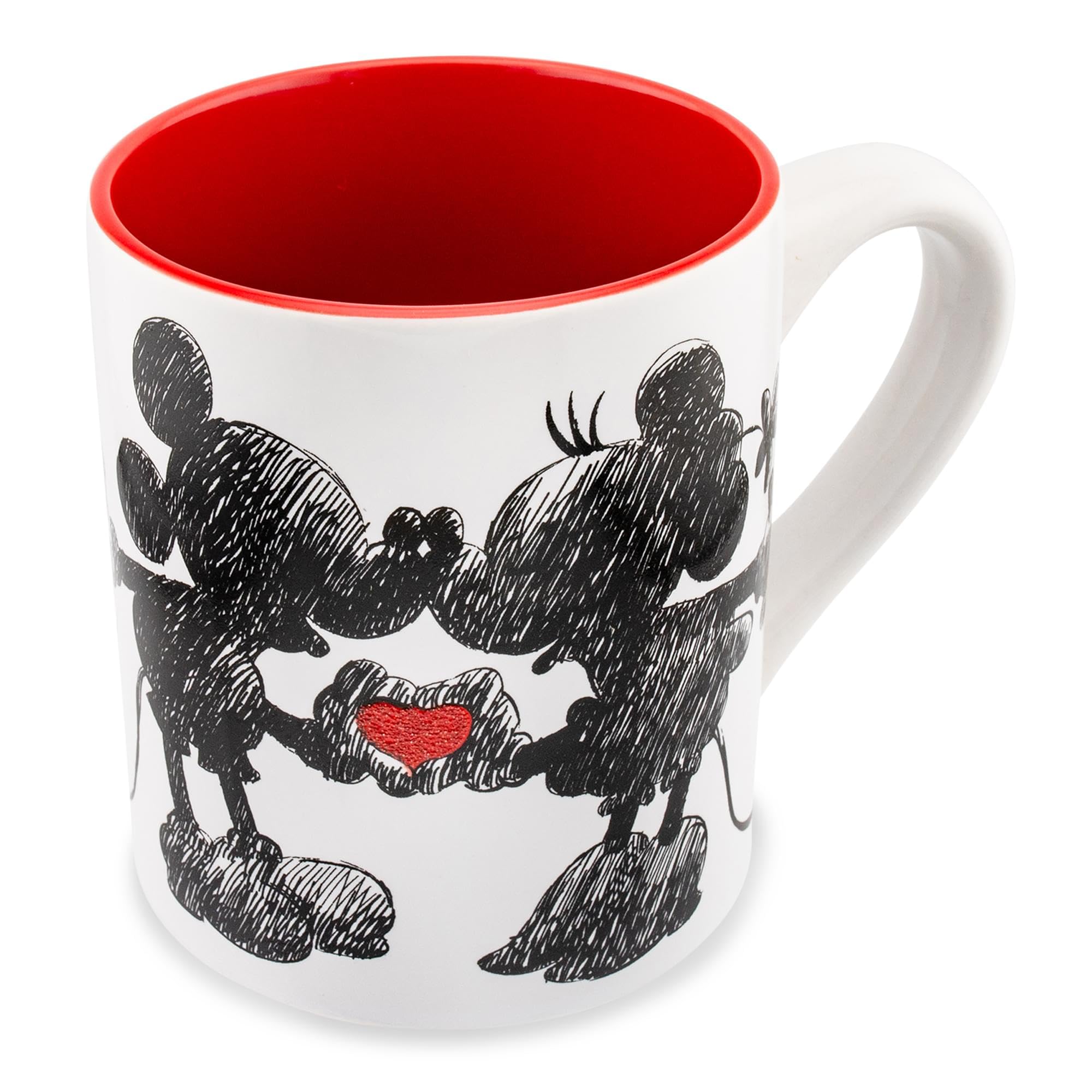 Foto 4 pulgar | Taza De Café Silver Buffalo Disney Micky Minnie Heart 414ml - Venta Internacional.