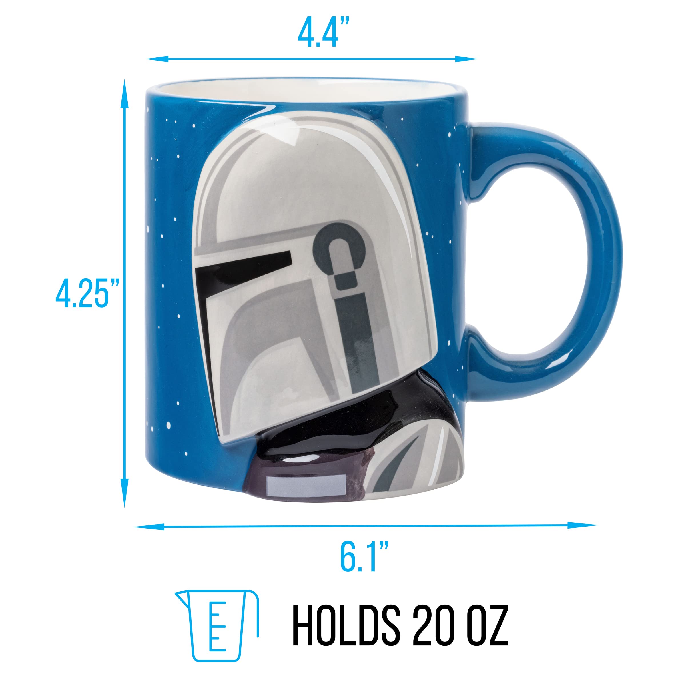 Foto 4 pulgar | Juego De Tazas Silver Buffalo Star Wars Mandalorian  20 Onzas  X2 - Venta Internacional.