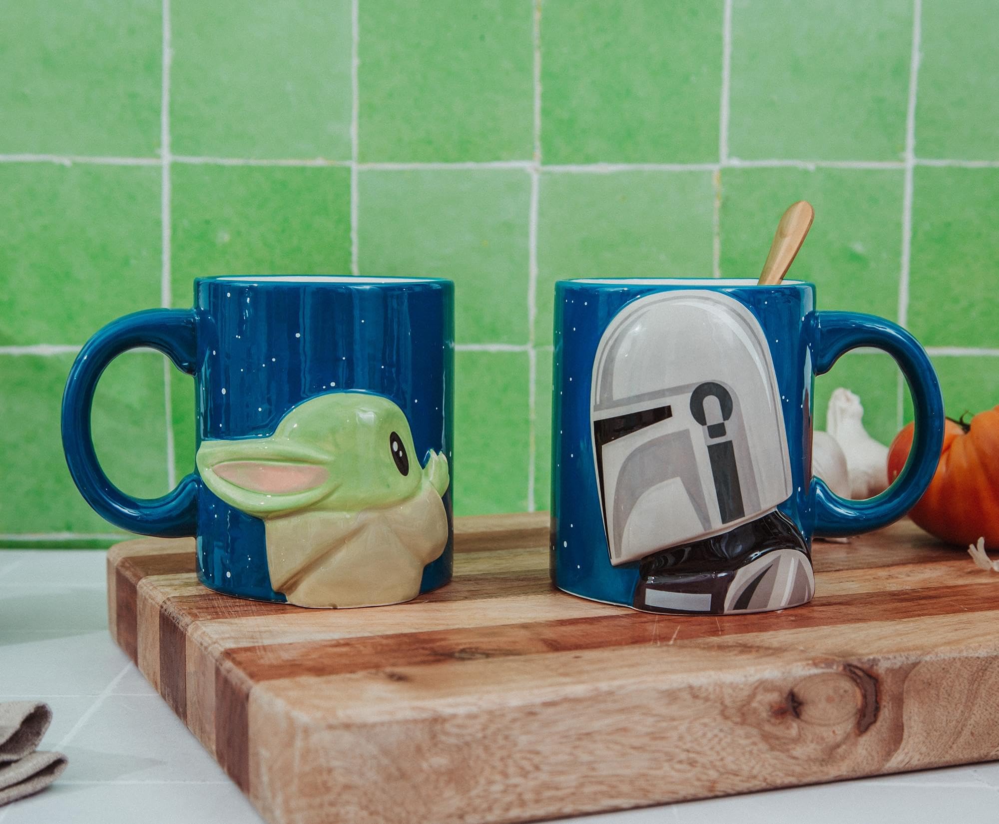 Foto 8 pulgar | Juego De Tazas Silver Buffalo Star Wars Mandalorian  20 Onzas  X2 - Venta Internacional.