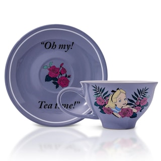 Foto 1 | Taza De Té Y Platillo Silver Buffalo Alicia En El País De Las Maravillas 350 Ml - Venta Internacional.