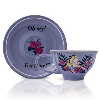 Foto 2 | Taza De Té Y Platillo Silver Buffalo Alicia En El País De Las Maravillas 350 Ml - Venta Internacional.
