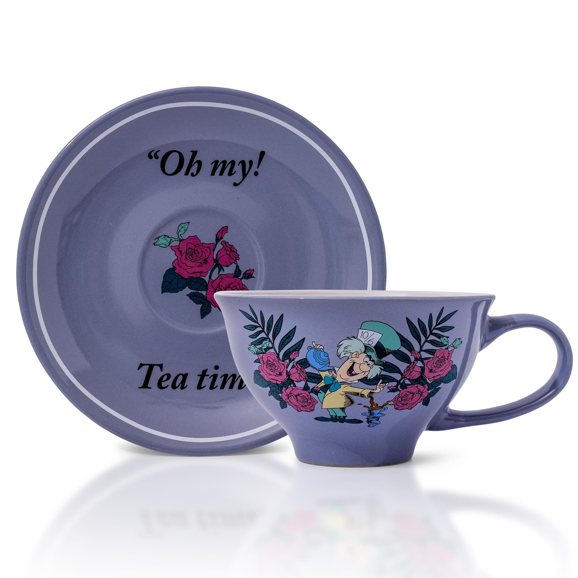Foto 4 pulgar | Taza De Té Y Platillo Silver Buffalo Alicia En El País De Las Maravillas 350 Ml - Venta Internacional.
