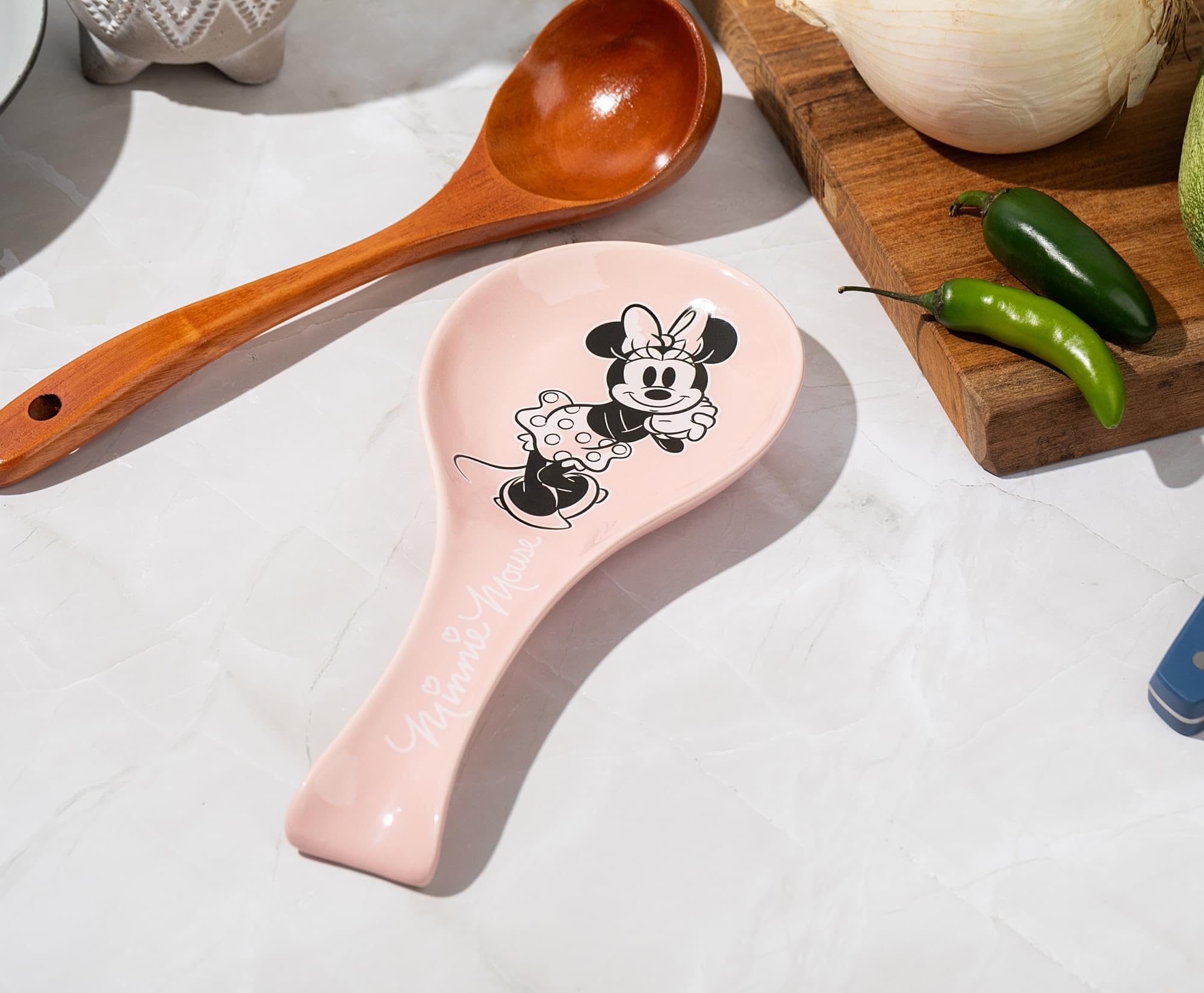 Foto 8 pulgar | Soporte Para Cucharas  Color Plateado  Cerámica De Buffalo Disney Minnie Mouse - Venta Internacional.
