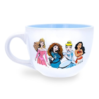 Foto 1 | Taza De Sopa Plateada Con Diseño De Buffalo Disney Princess 710 Ml Cerámica - Venta Internacional.