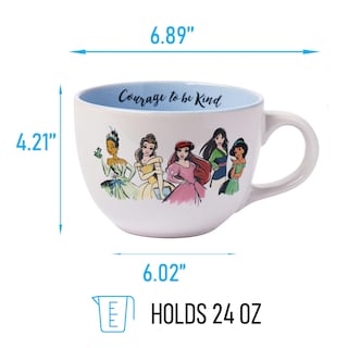 Foto 3 | Taza De Sopa Plateada Con Diseño De Buffalo Disney Princess 710 Ml Cerámica - Venta Internacional.