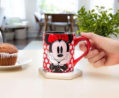 Foto 4 | Taza De Cerámica Plateada Con Diseño De Buffalo Disney Minnie Mouse 400 Ml - Venta Internacional.