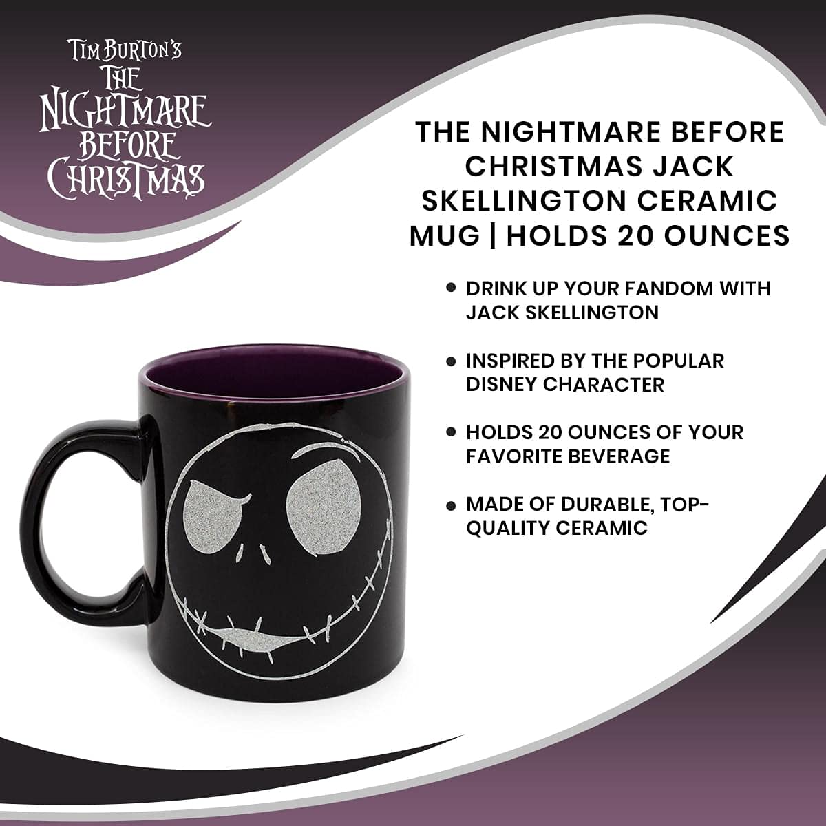 Foto 7 | Taza De Café Disney The Nightmare Before Christmas 600 Ml - Venta Internacional.