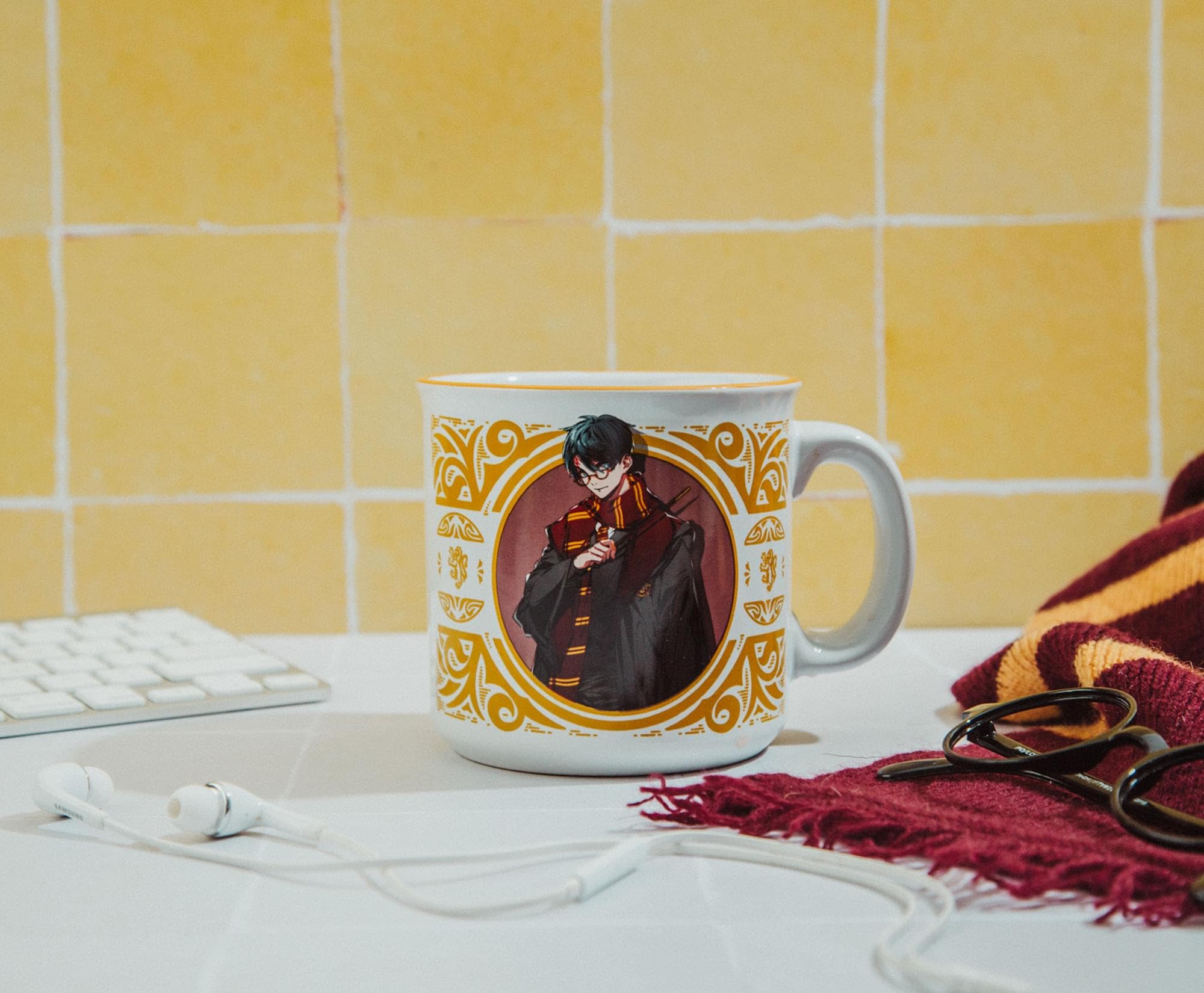 Foto 4 | Taza Camper Silver Buffalo Estilo Anime Con Diseño De Harry Potter  600 Ml - Venta Internacional.