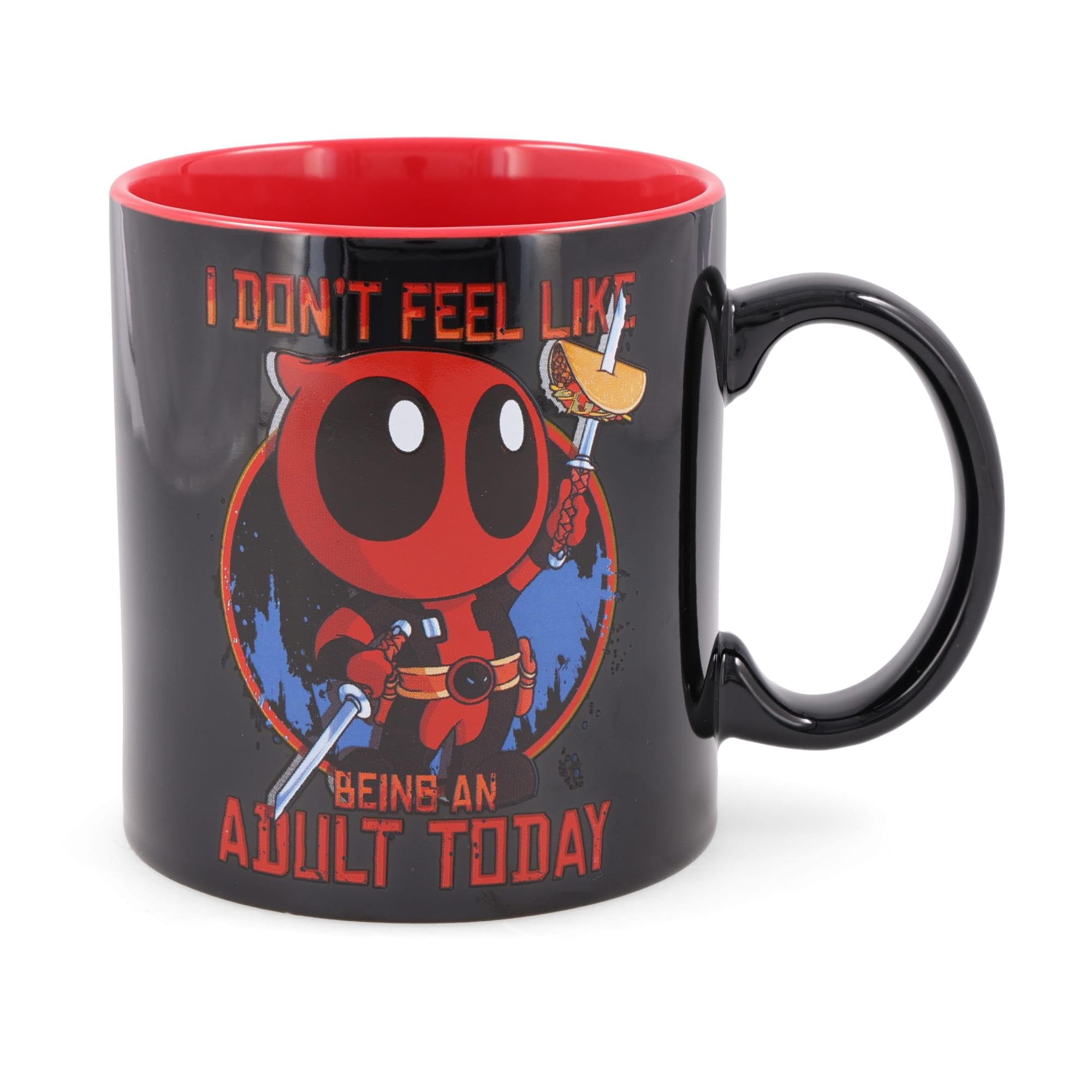 Foto 2 pulgar | Taza De Cerámica Plateada Buffalo Marvel Deadpool 600 Ml - Venta Internacional.