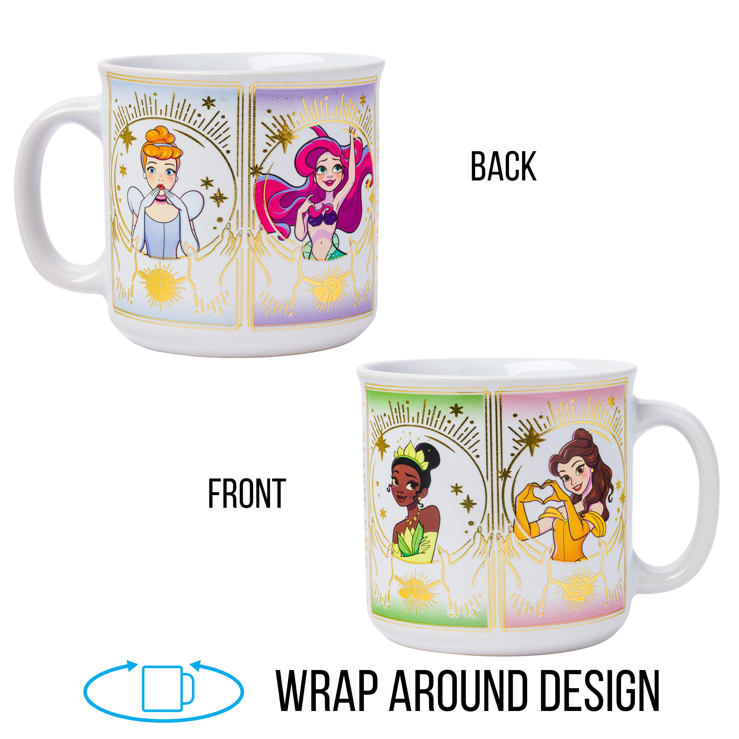 Foto 3 pulgar | Taza De Cerámica Camper Silver Buffalo Disney Princess 600 Ml - Venta Internacional.