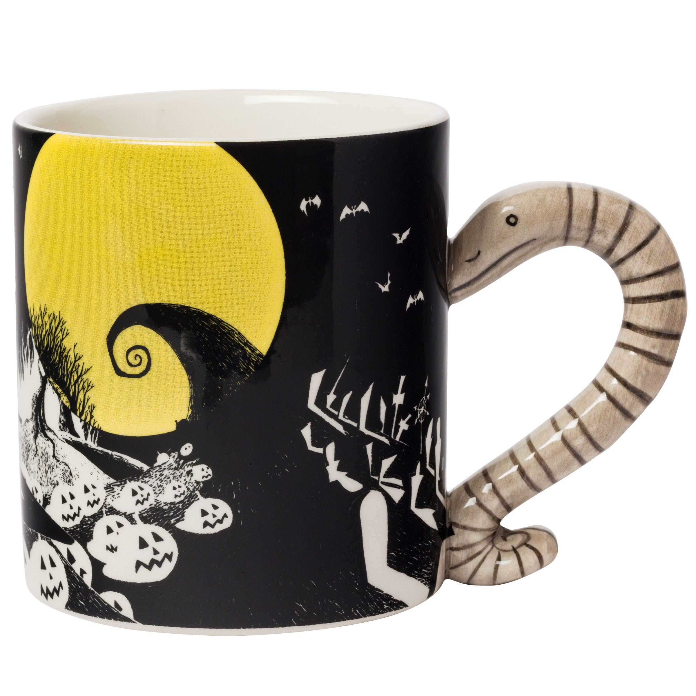 Foto 2 pulgar | Taza De Cerámica Plateada Buffalo Disney Nightmare Before Christmas - Venta Internacional.