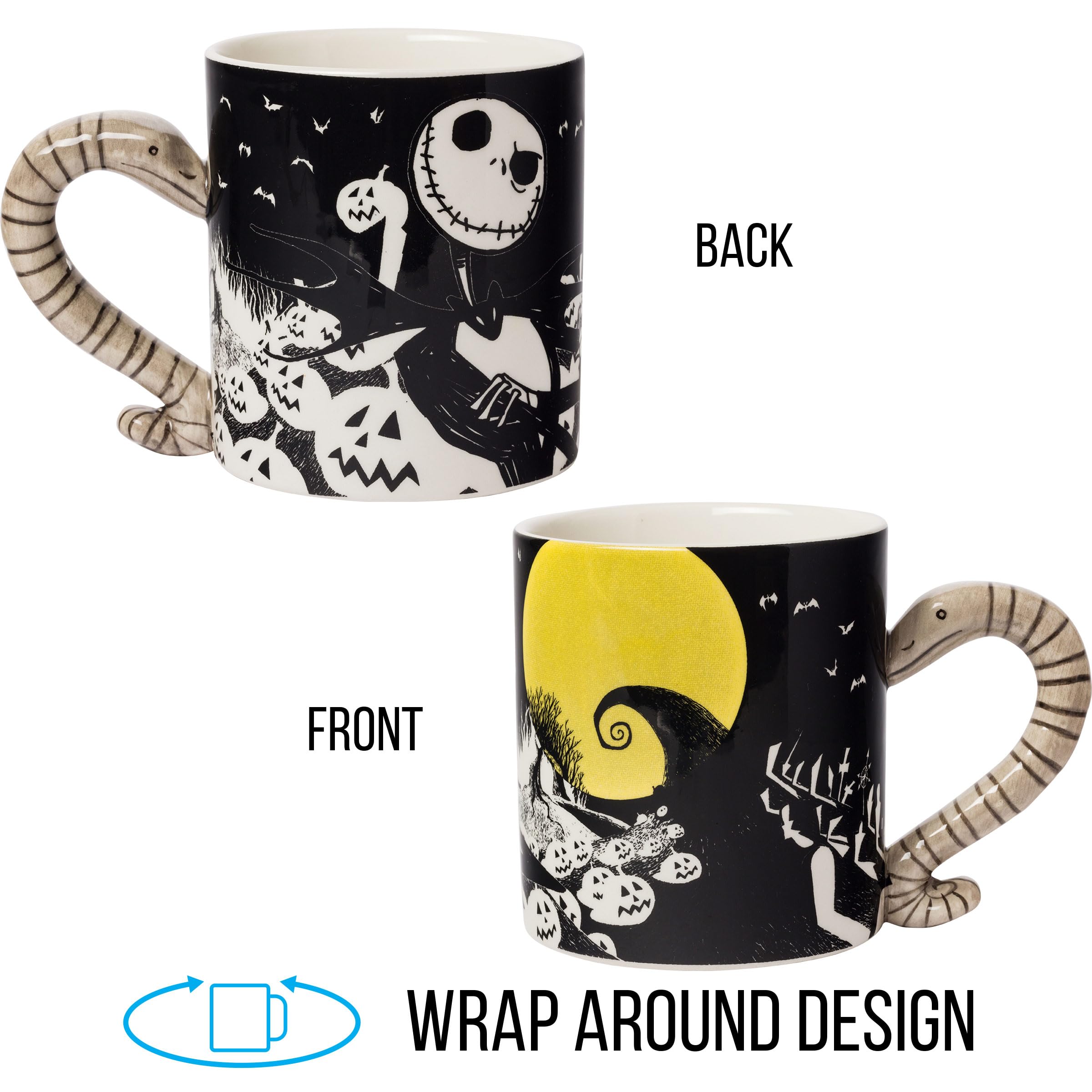 Foto 3 pulgar | Taza De Cerámica Plateada Buffalo Disney Nightmare Before Christmas - Venta Internacional.