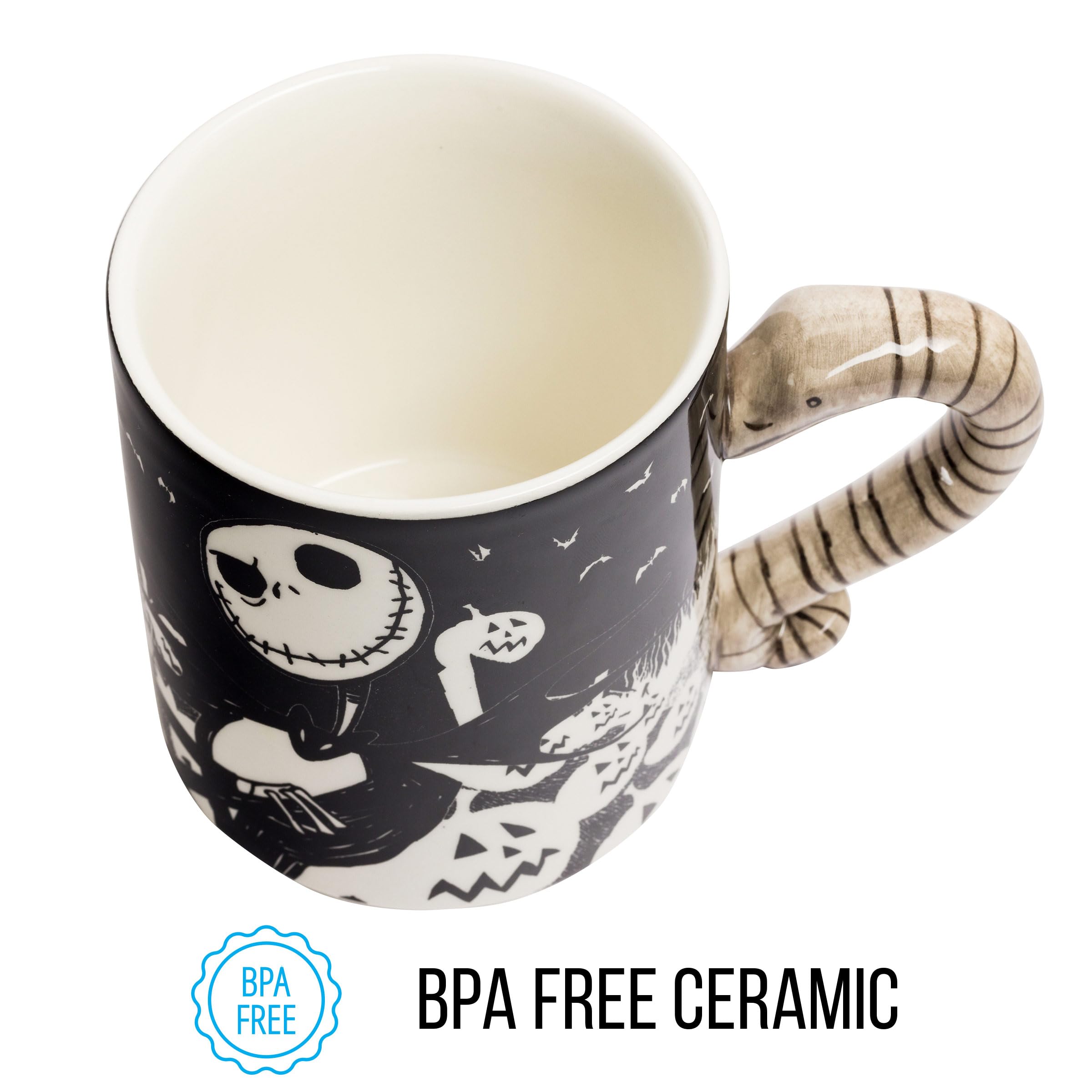 Foto 4 pulgar | Taza De Cerámica Plateada Buffalo Disney Nightmare Before Christmas - Venta Internacional.