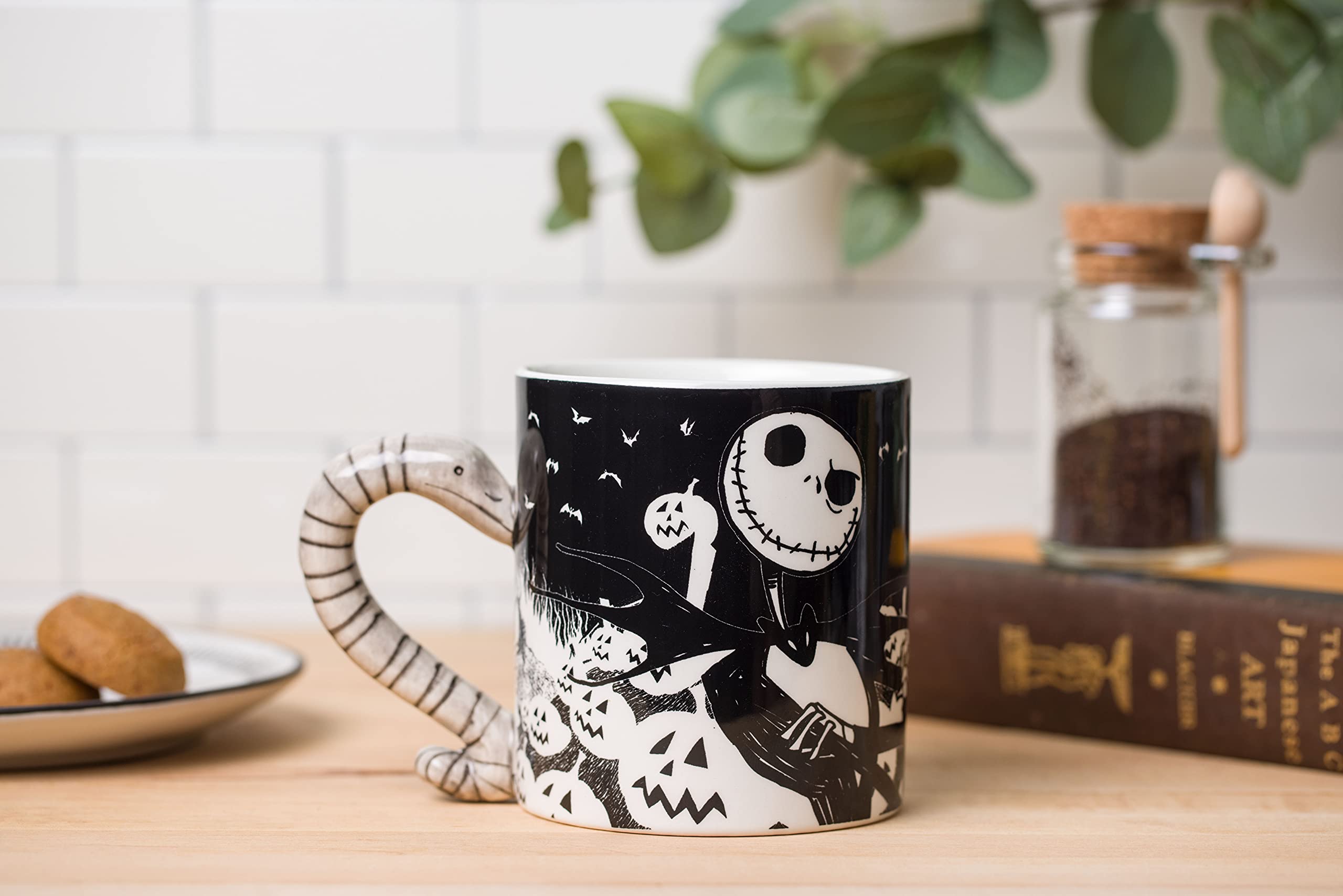 Foto 6 pulgar | Taza De Cerámica Plateada Buffalo Disney Nightmare Before Christmas - Venta Internacional.