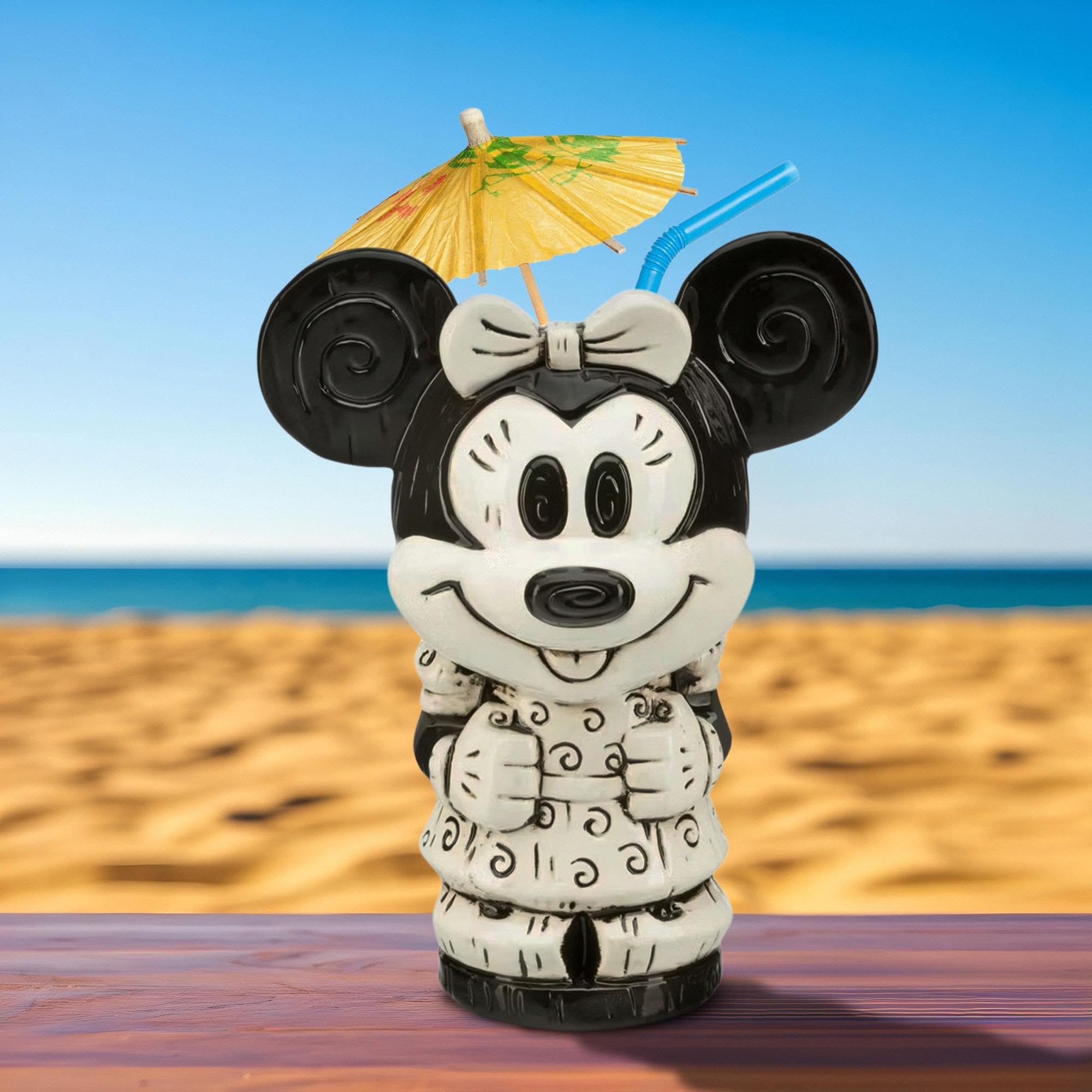 Foto 3 | Taza De Cerámica Disney Minnie Mouse Geeki Tikis 480ml - Venta Internacional.