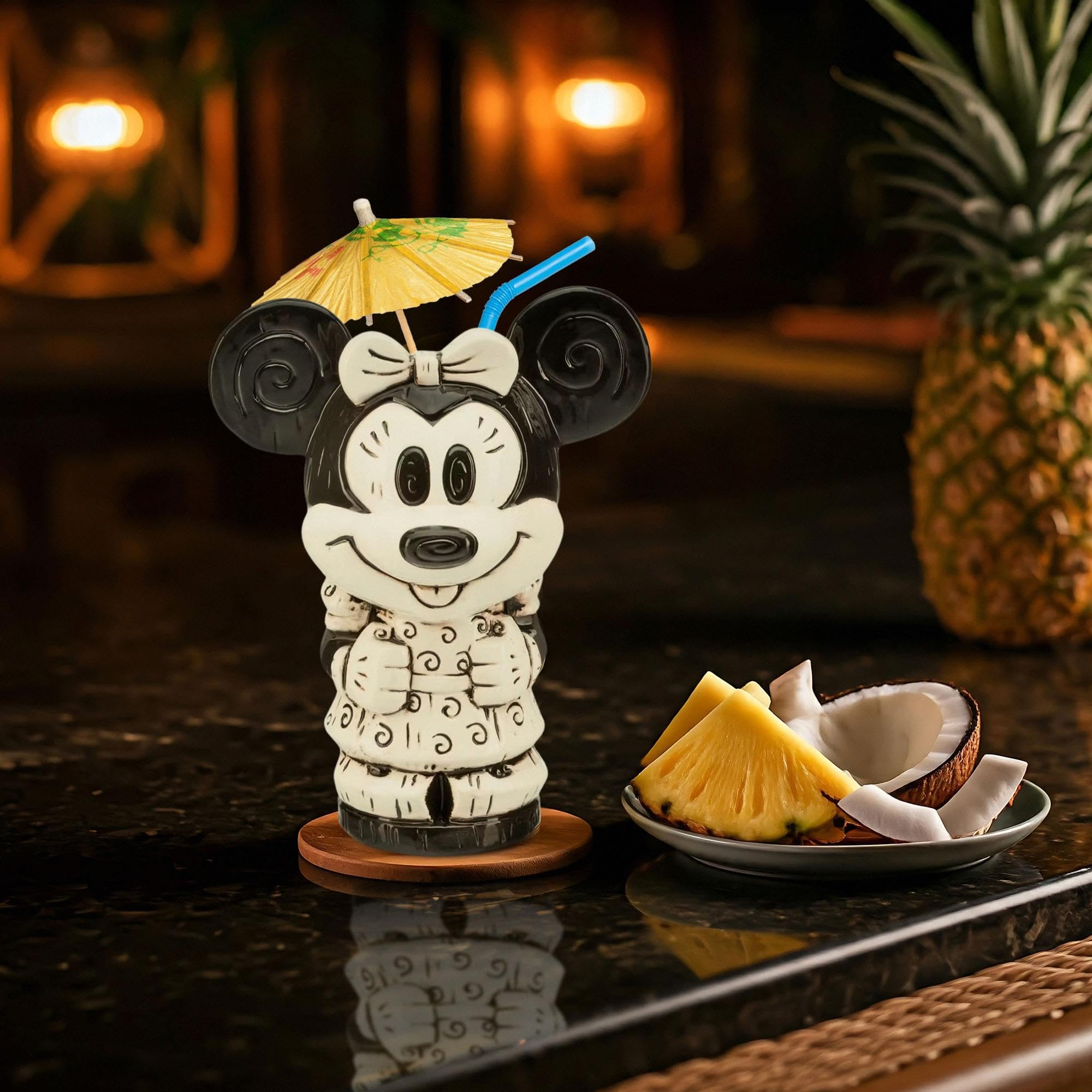 Foto 4 | Taza De Cerámica Disney Minnie Mouse Geeki Tikis 480ml - Venta Internacional.