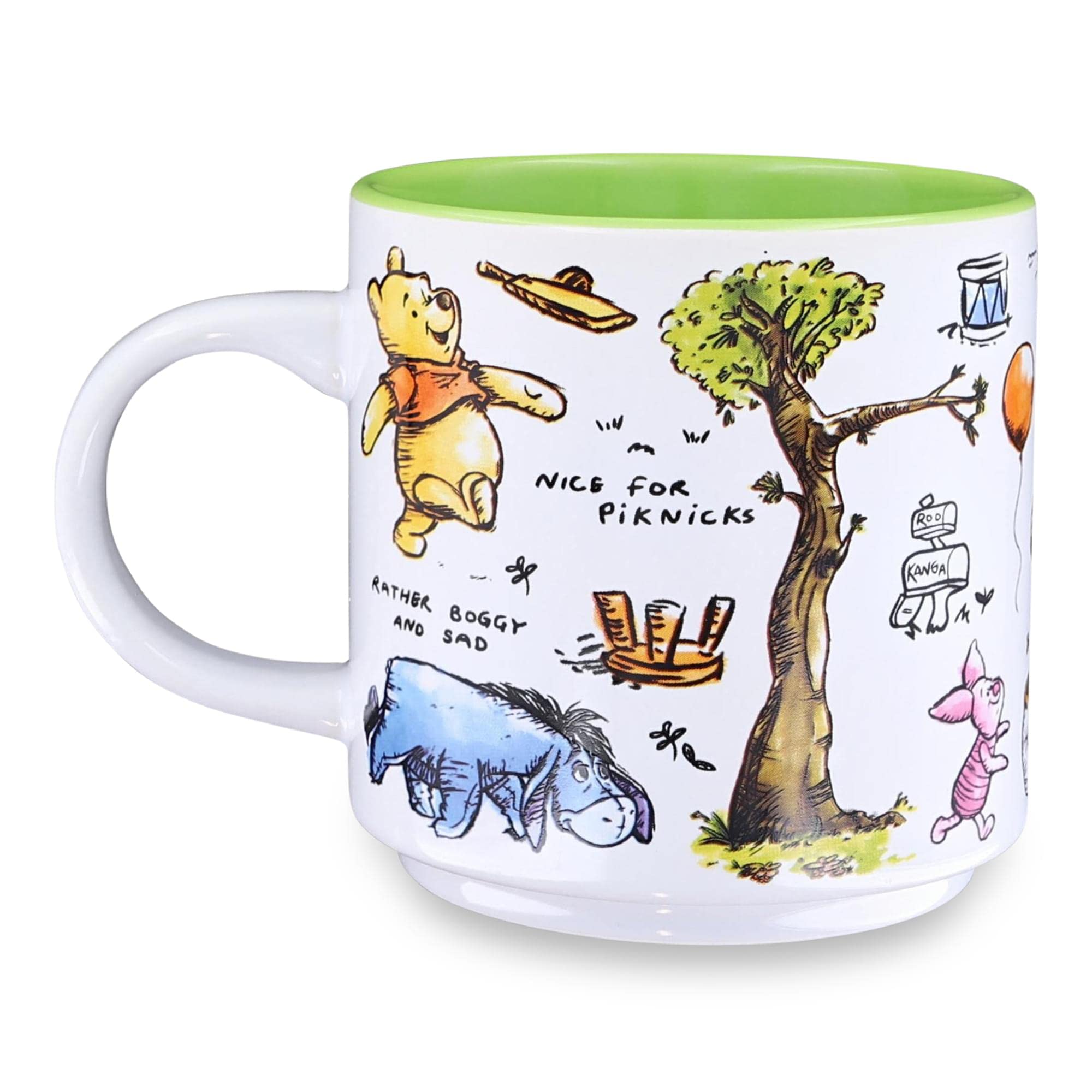Foto 1 | Taza De Cerámica Disney Winnie The Pooh Allover Icons 380 Ml - Venta Internacional.