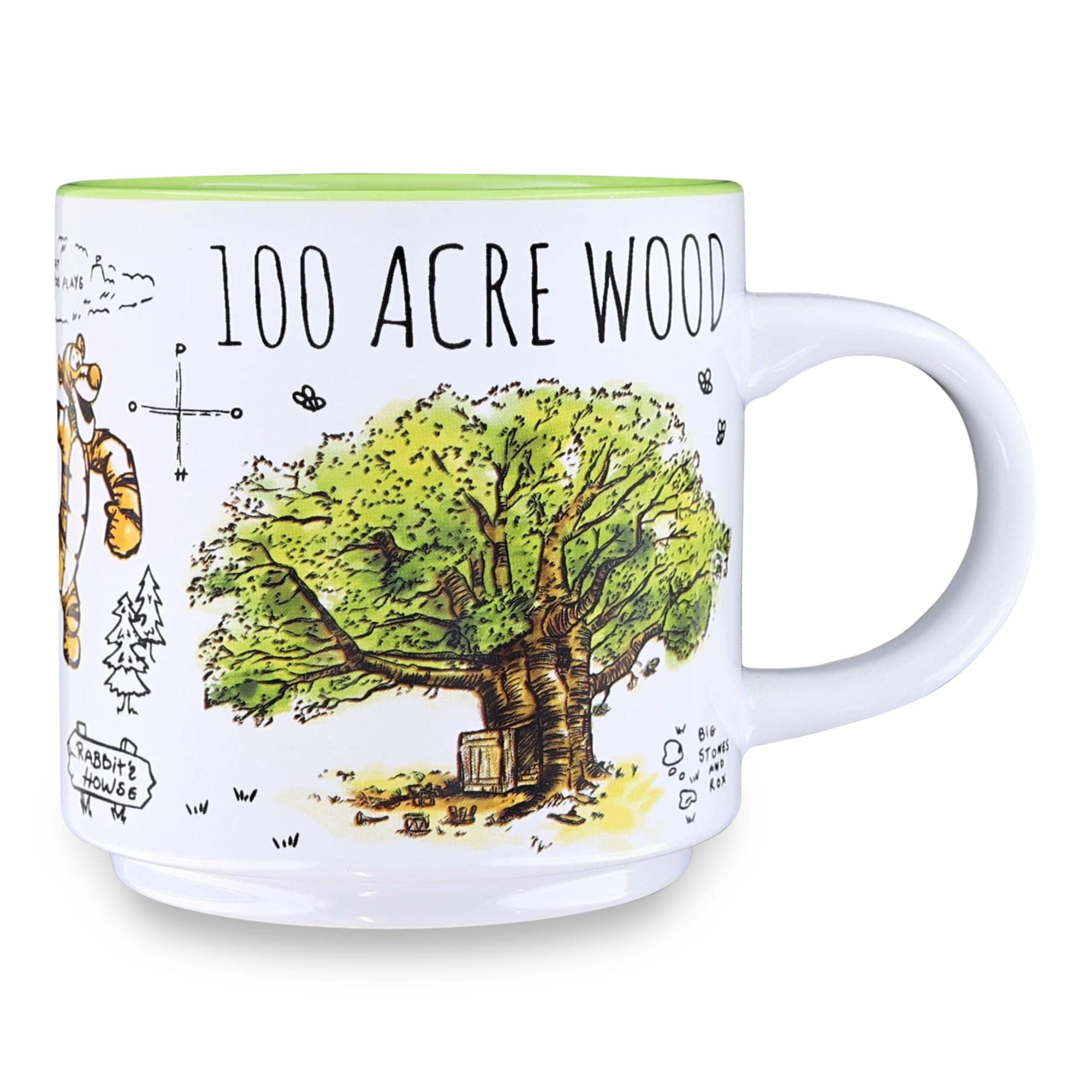 Foto 3 | Taza De Cerámica Disney Winnie The Pooh Allover Icons 380 Ml - Venta Internacional.