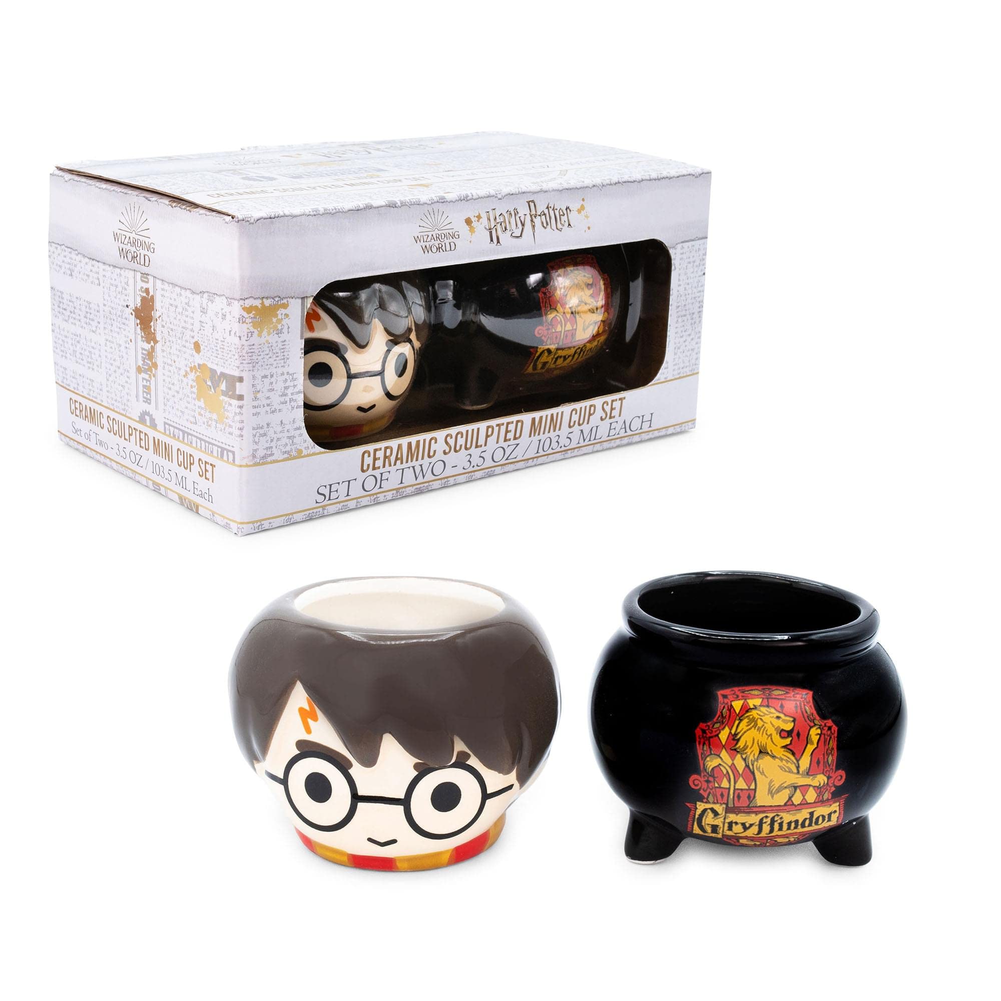 Foto 3 pulgar | Juego De Minitazas De Cerámica Silver Buffalo Harry Potter Gryffindor - Venta Internacional.