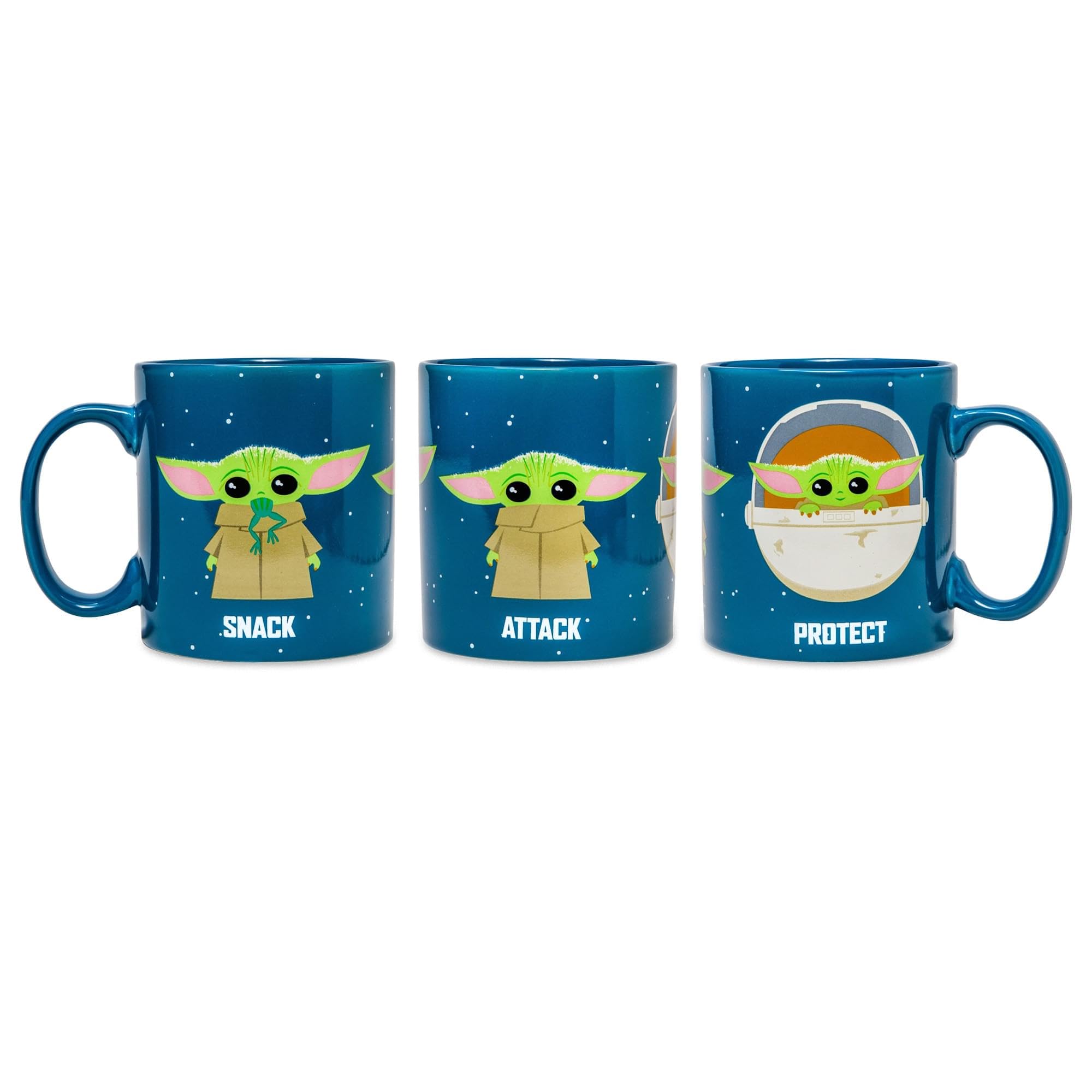 Foto 2 pulgar | Taza De Café Silver Buffalo Star Wars The Mandalorian Baby Yoda - Venta Internacional.