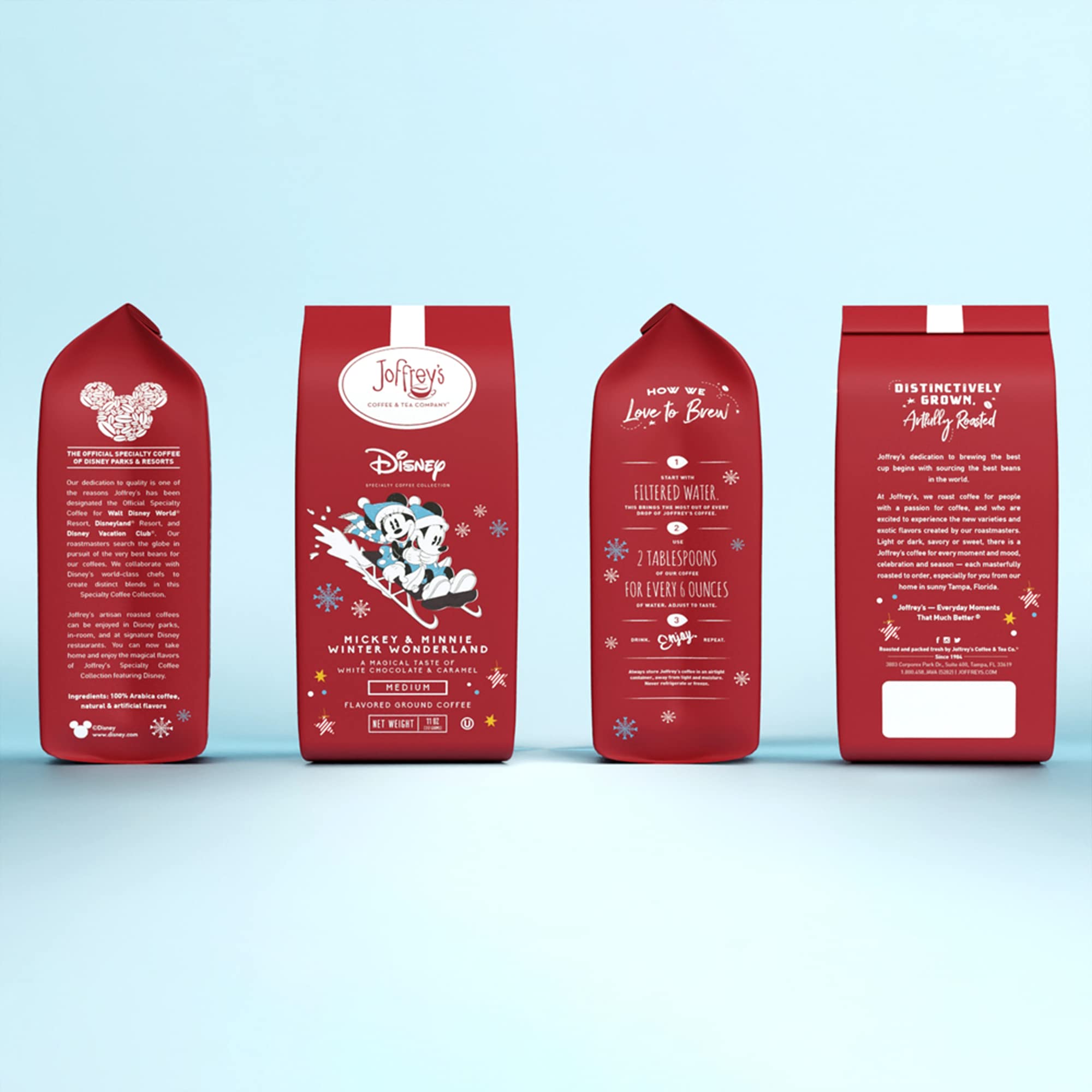 Foto 4 pulgar | Café Joffrey's Disney Mickey & Minnie Winter Wonderland 325 Ml - Venta Internacional.