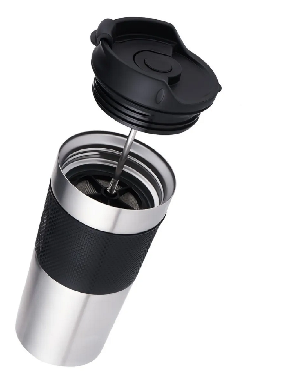 Foto 2 pulgar | Termo de Acero Inoxidable de 350 ml para Café Sin Derrames