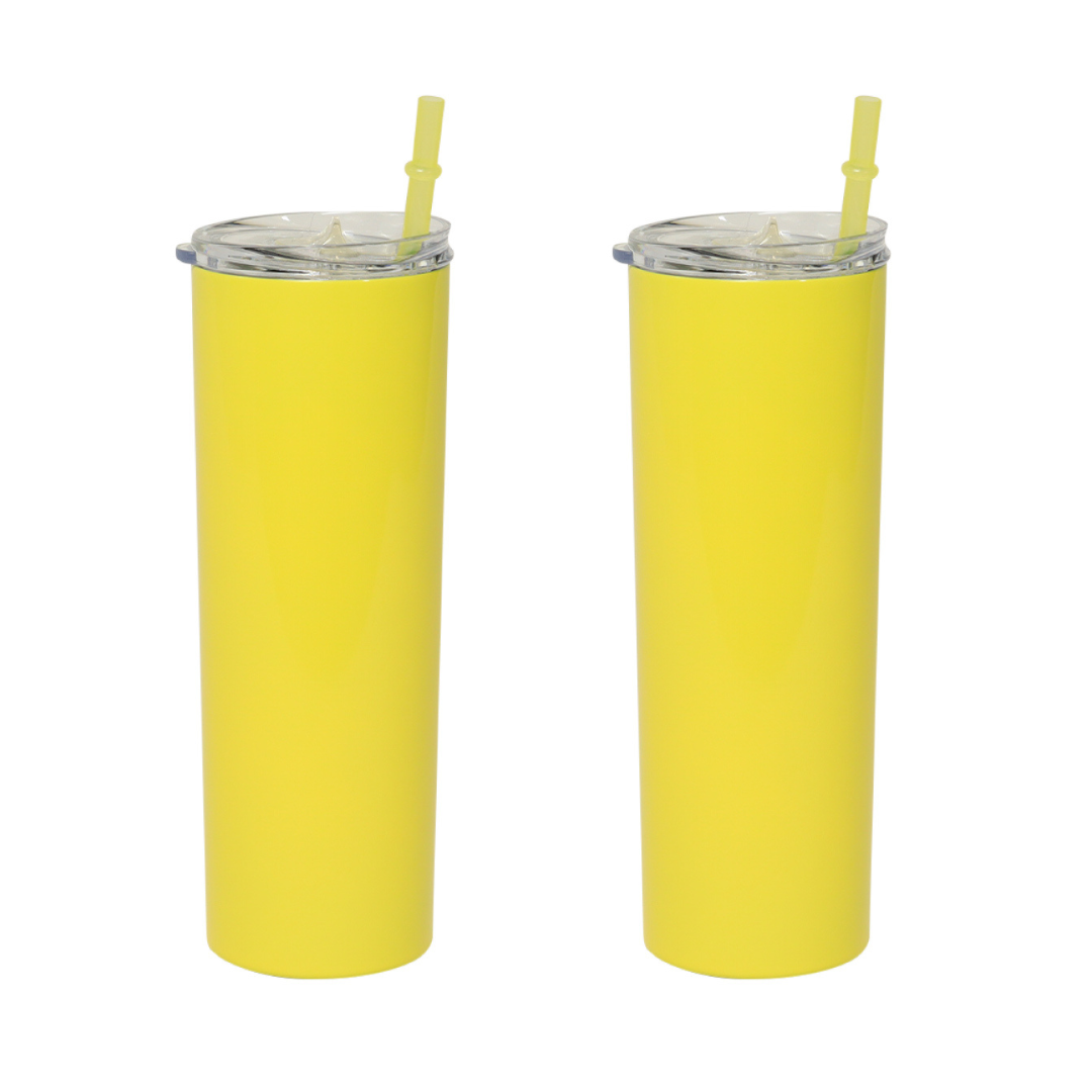 Foto 2 pulgar | Termo Vaso para Bebidas de 20oz  Acero Inoxidable de Doble Pared color Amarillo- 2 Piezas