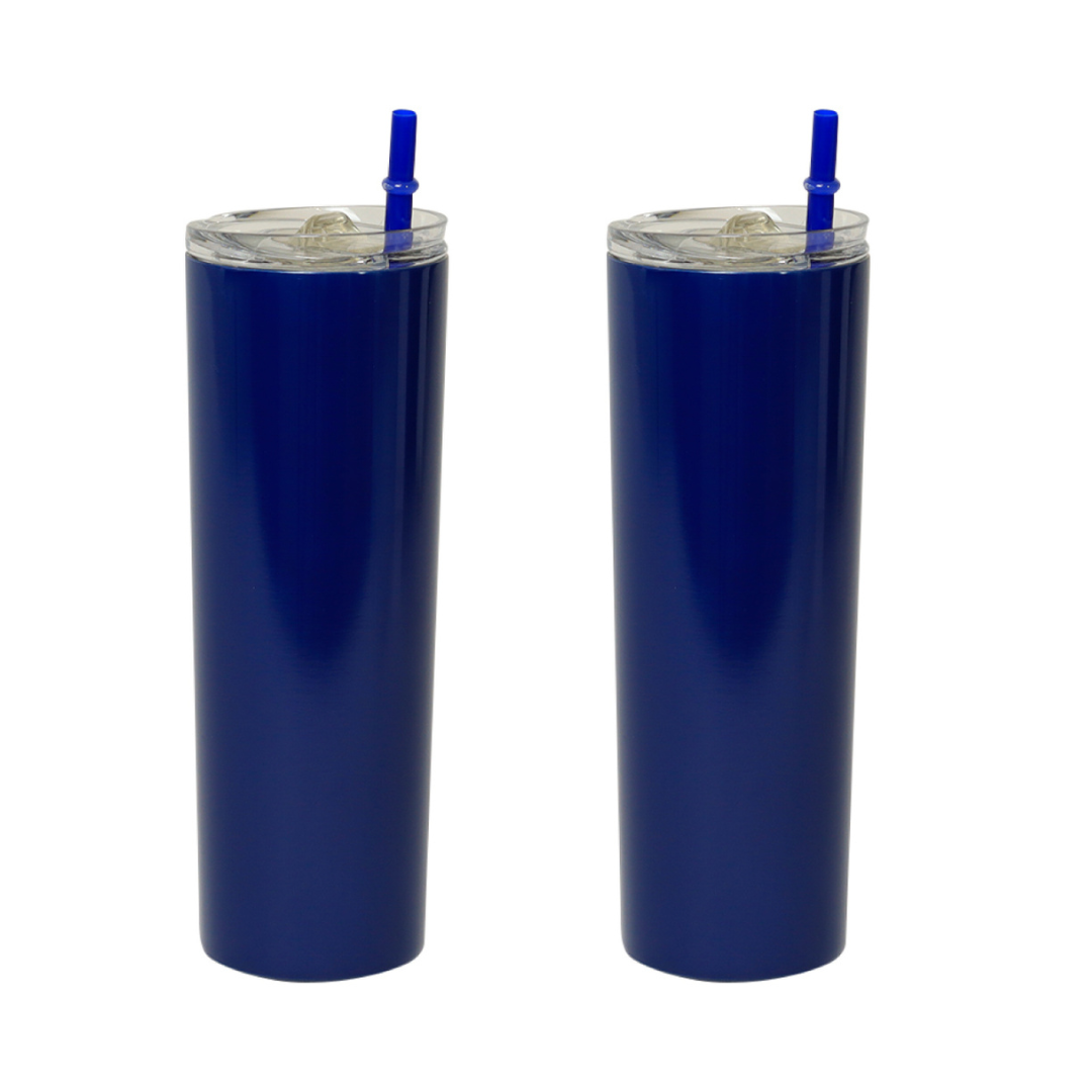 Dos Piezas Termo Vaso para Bebidas de 20oz Acero Inoxidable de Doble Pared Iliosinnova color Azul Marino