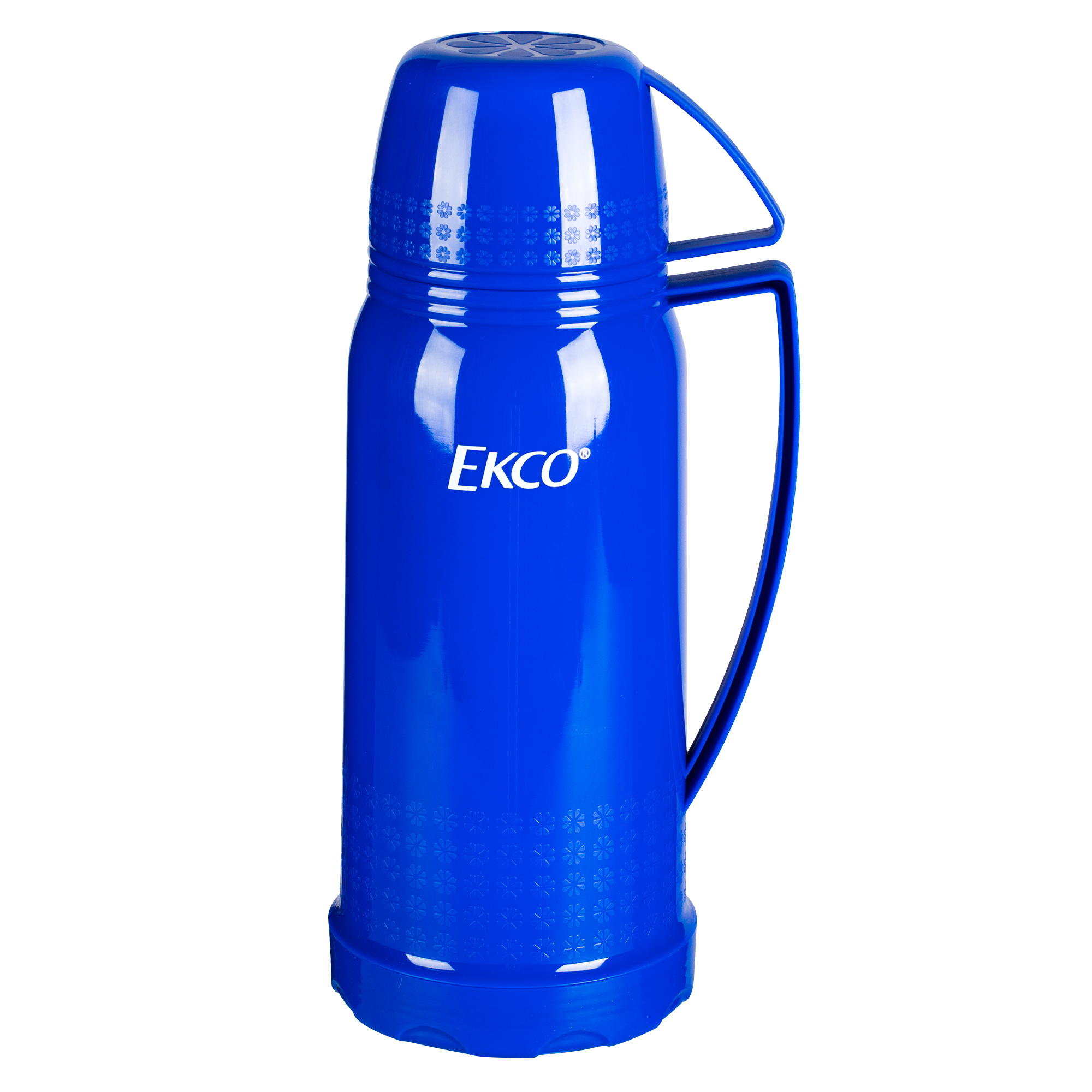 Termo De 680 ml Ekco Classic De Ampolla De Vidrio Color Azul Con Tapa-Taza Y Tapa Anti Derrames $139