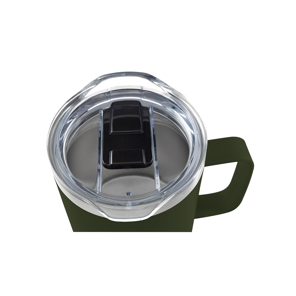 Foto 5 | Taza Térmica con Goma y Protector Deslizante Antiderrames 350 ml Wallis color Verde Olivo con Base Café