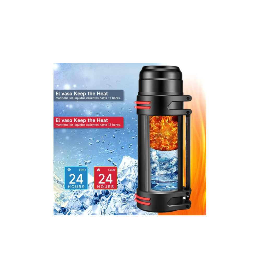 Foto 2 | Termo de Acero Inoxidable Malubero 1200 ml color Negro