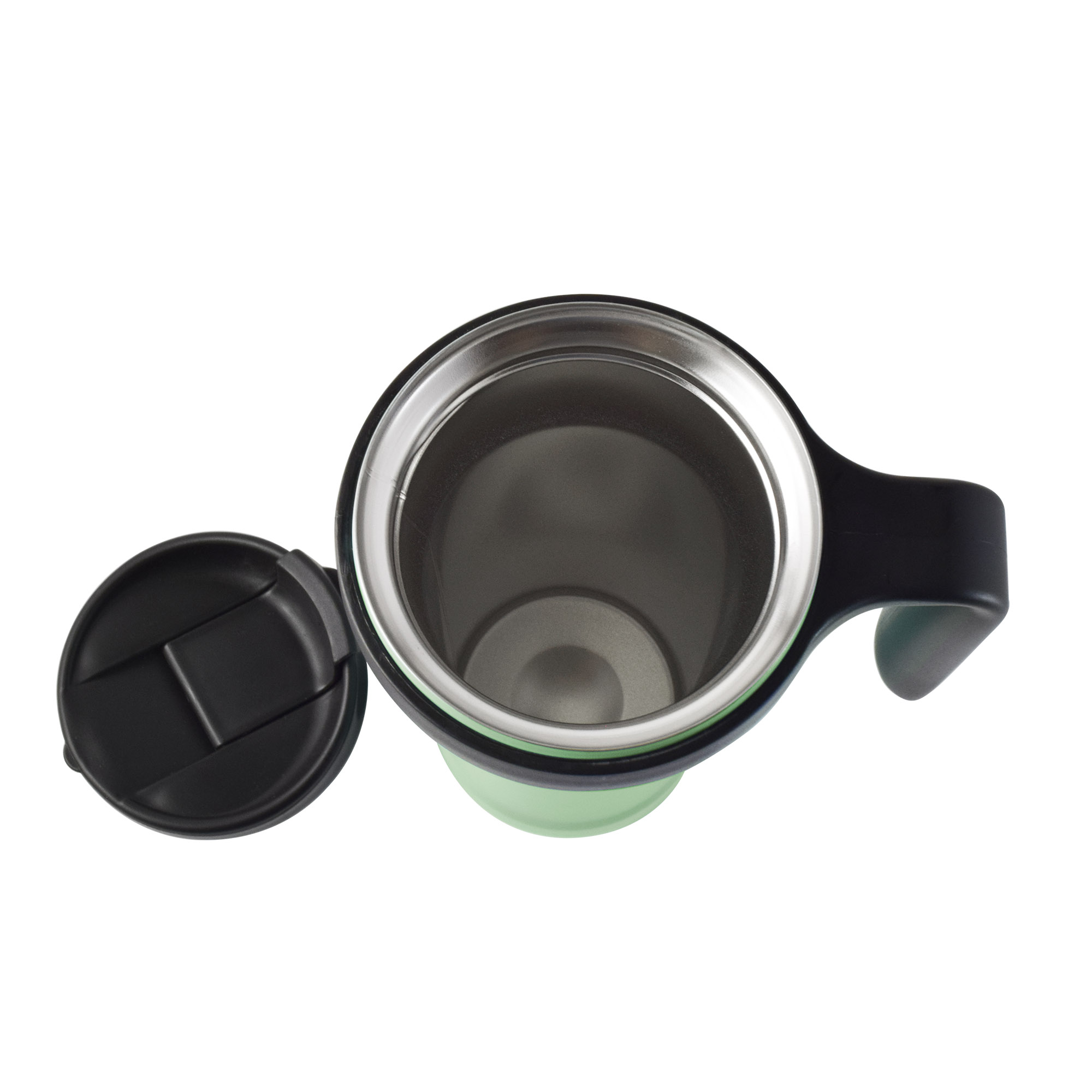 Foto 4 pulgar | Taza Wallis Térmica con Protector Antiderrames Tapa Rosca 470 ml color Verde