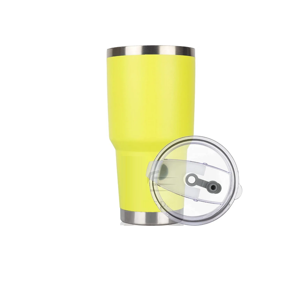 Termo Portátil de Acero Inoxidable Frío y Caliente de 30 Oz color Amarillo