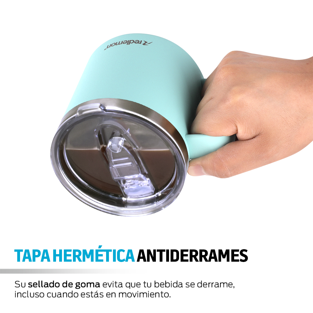 Foto 5 pulgar | Termo Para Café De Acero Inoxidable Taza Con Tapa Hermética 400 Ml.aqua