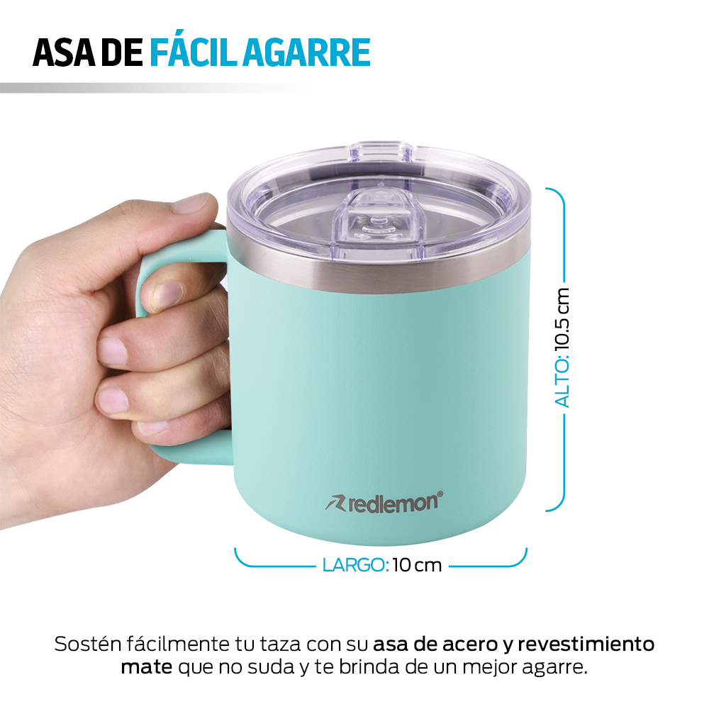 Foto 7 pulgar | Termo Para Café De Acero Inoxidable Taza Con Tapa Hermética 400 Ml.aqua