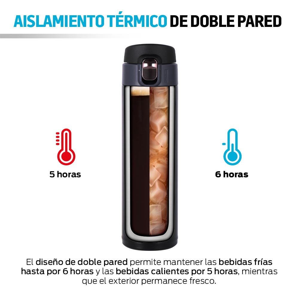 Foto 4 pulgar | Termo Para Café Redlemon De Acero Inoxidable Doble Pared Hermético 2 Piezas