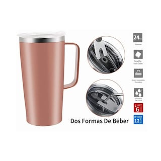 Foto 3 | Termo Portátil con Calor y Frío de 24oz color Oro Rosa
